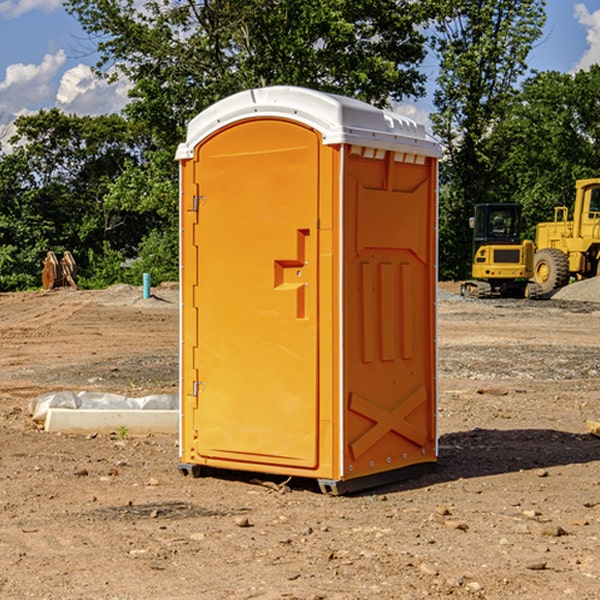 how often are the portable restrooms cleaned and serviced during a rental period in Colon